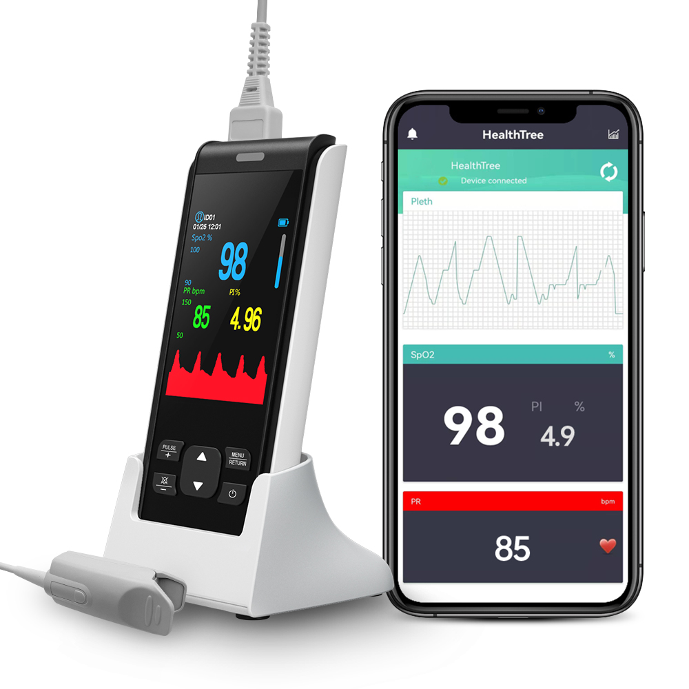 Baby Monitor Sensor - HealthTree перезаряжаемый ручной пульсоксиметр оксиметрия кислород