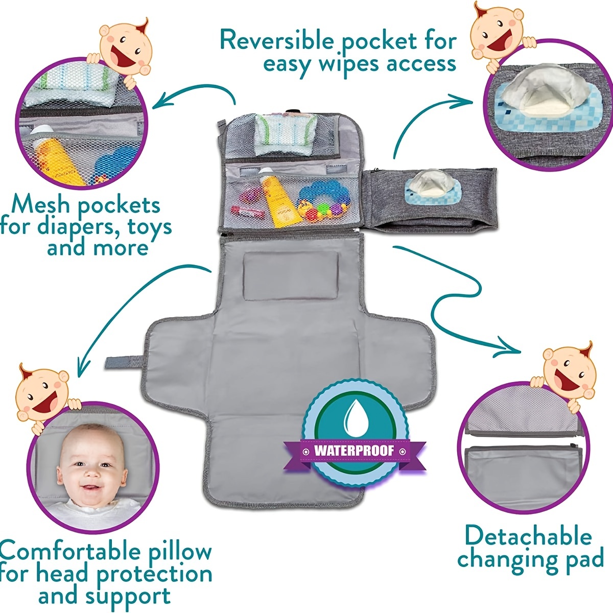 Подвесная корзина для детской  – обзор и цена Diaper Changing Mat